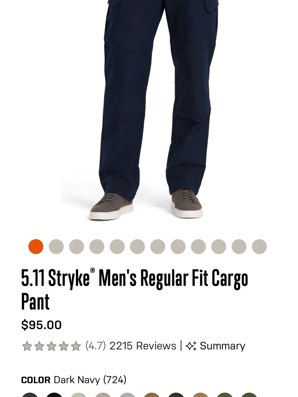 5.11 Tactical Men's Cargo Pants in Dark Navy